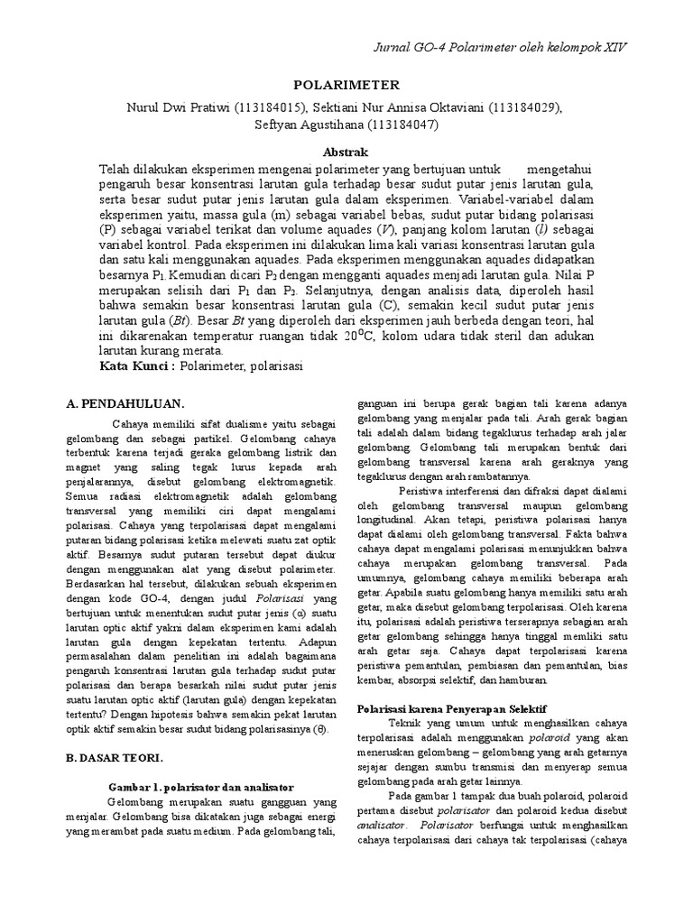 jurnal polarimeter